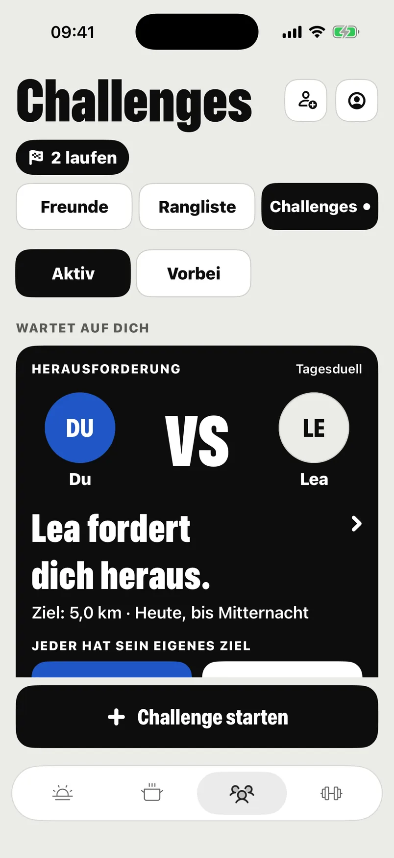 Challenges: Lea fordert dich zum Tagesduell heraus.